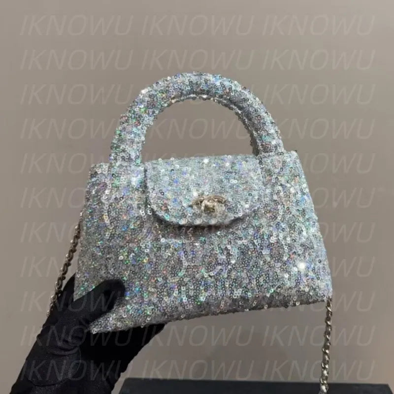 Chanel Mini Nano Kelly Sequin Bag