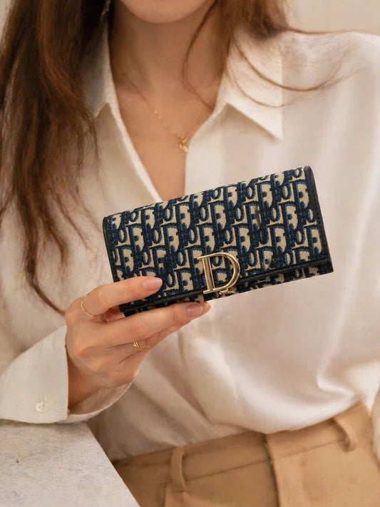 Dior Saddle Long Wallet with Chain