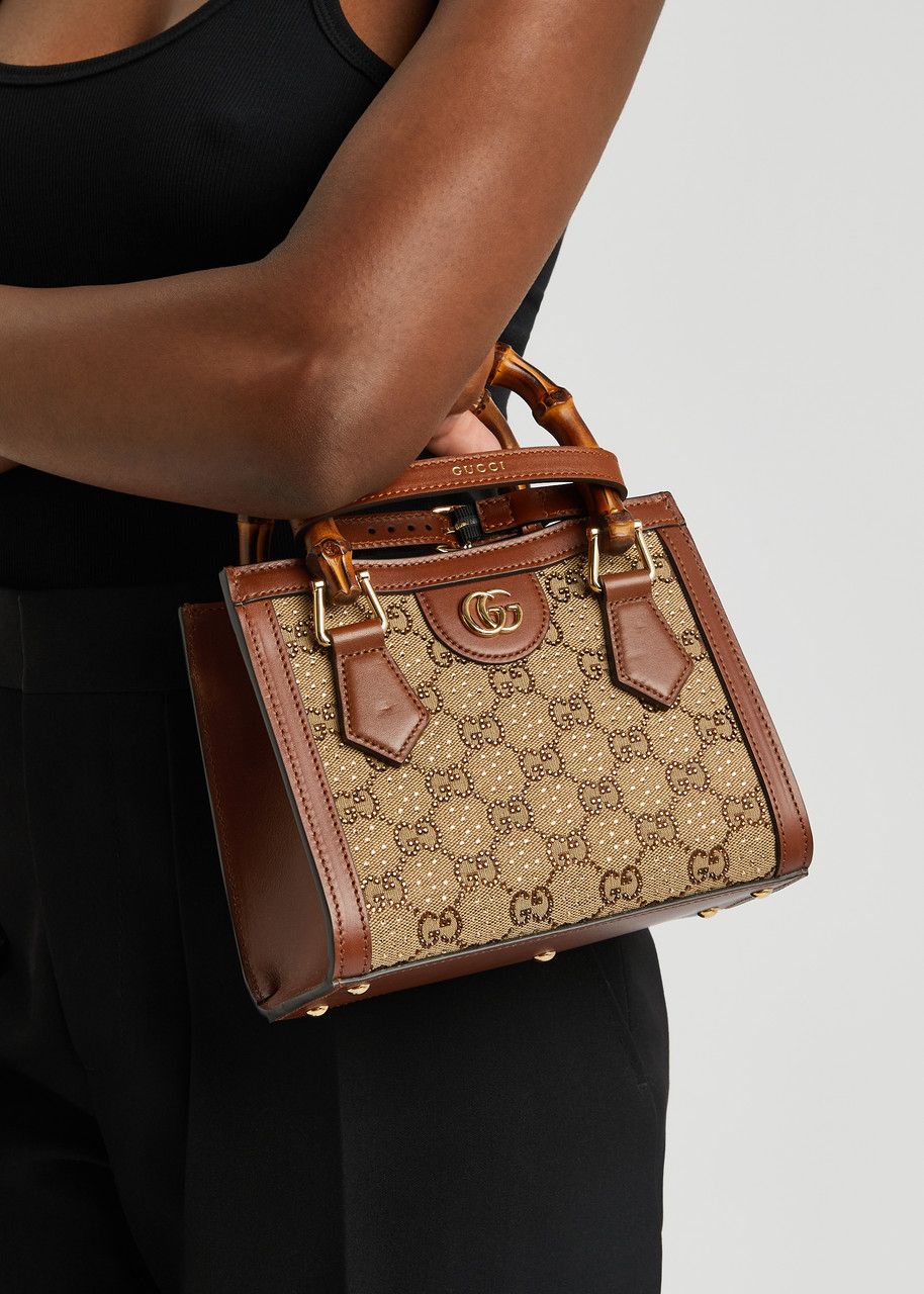Gucci Diana crystals small tote bag