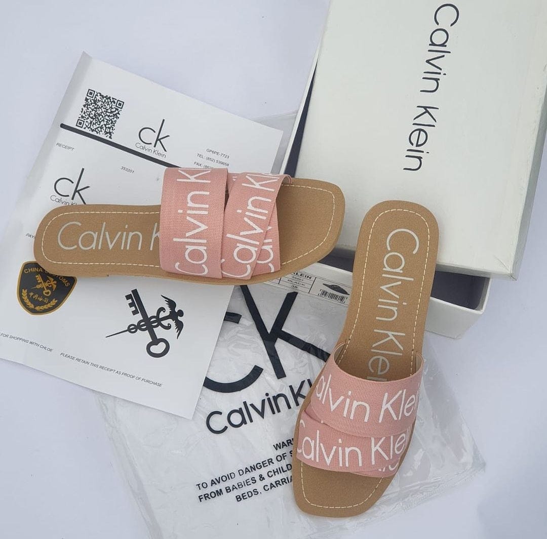 CALVIN KLEIN Bainy Logo Flat Slides