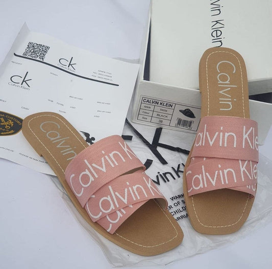 CALVIN KLEIN Bainy Logo Flat Slides