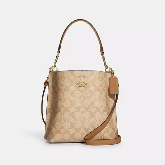 Coach Mollie Bucket Bag in Signature Canvas with Box