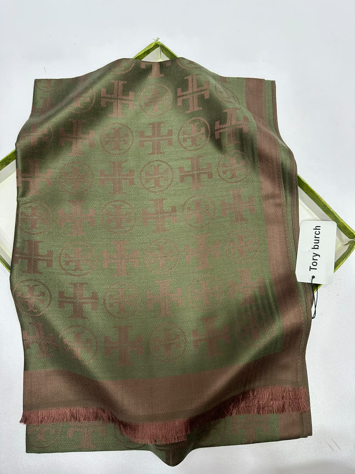 Tory Burch T Monogram Jacquard Traveler Scarf