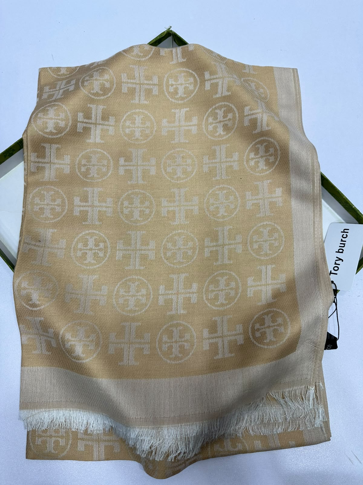 Tory Burch T Monogram Jacquard Traveler Scarf