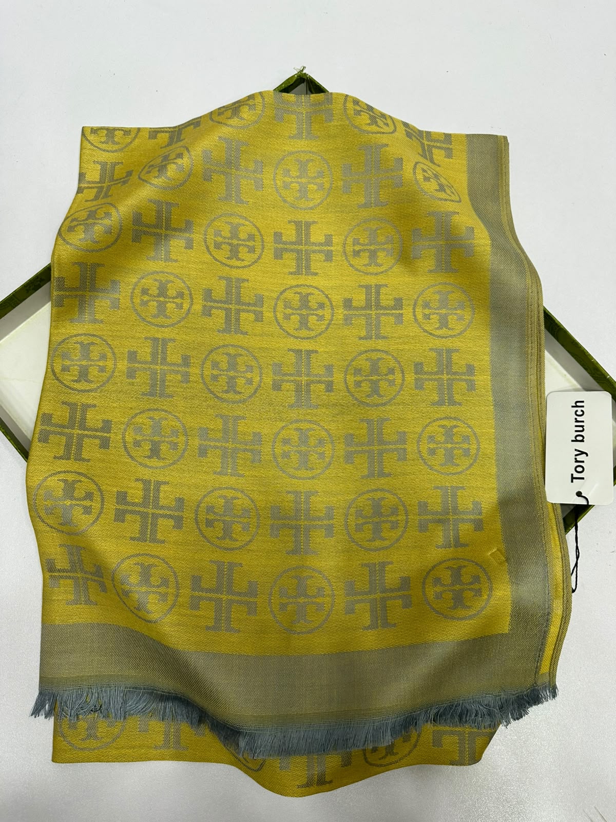 Tory Burch T Monogram Jacquard Traveler Scarf