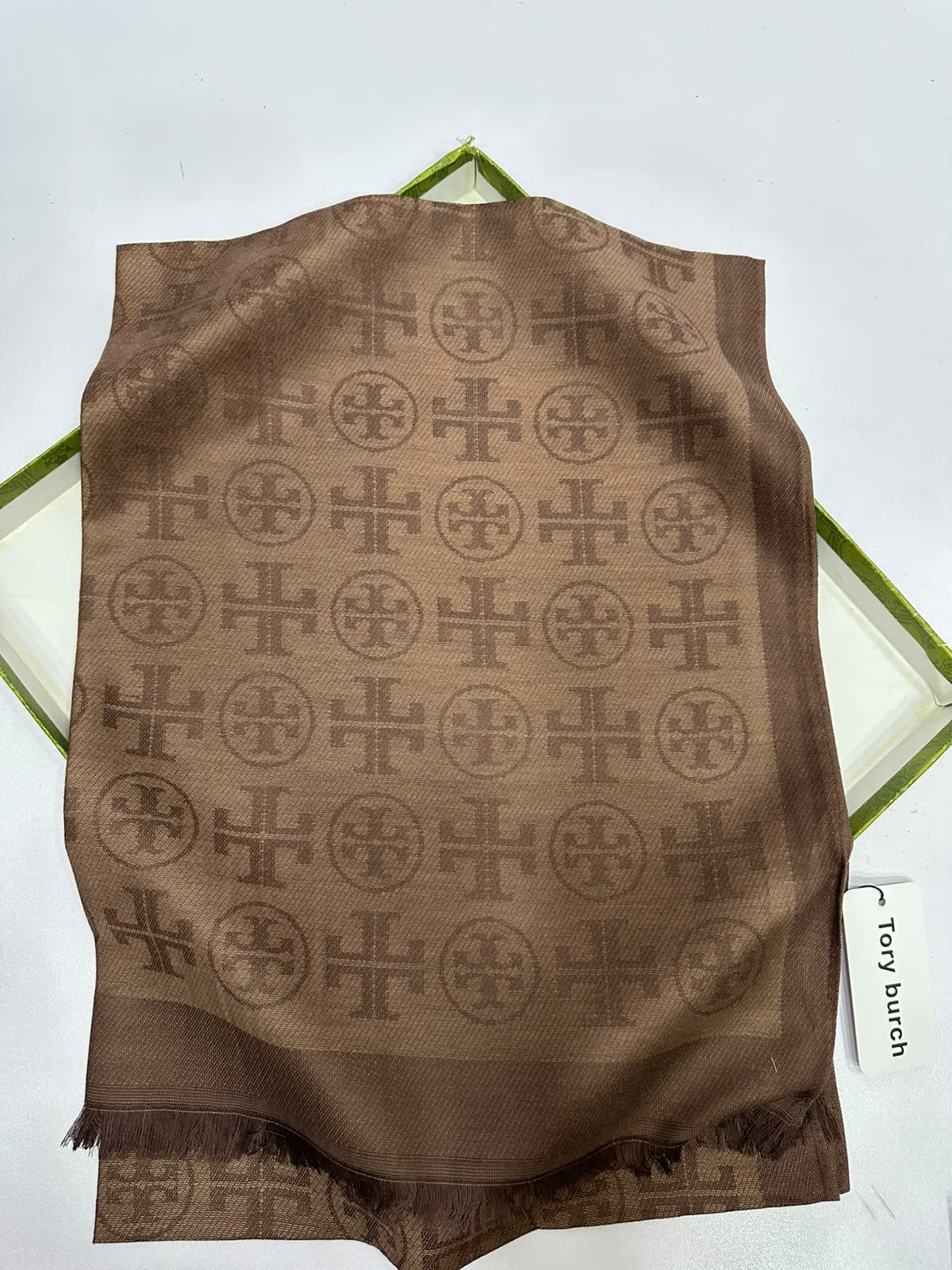 Tory Burch T Monogram Jacquard Traveler Scarf