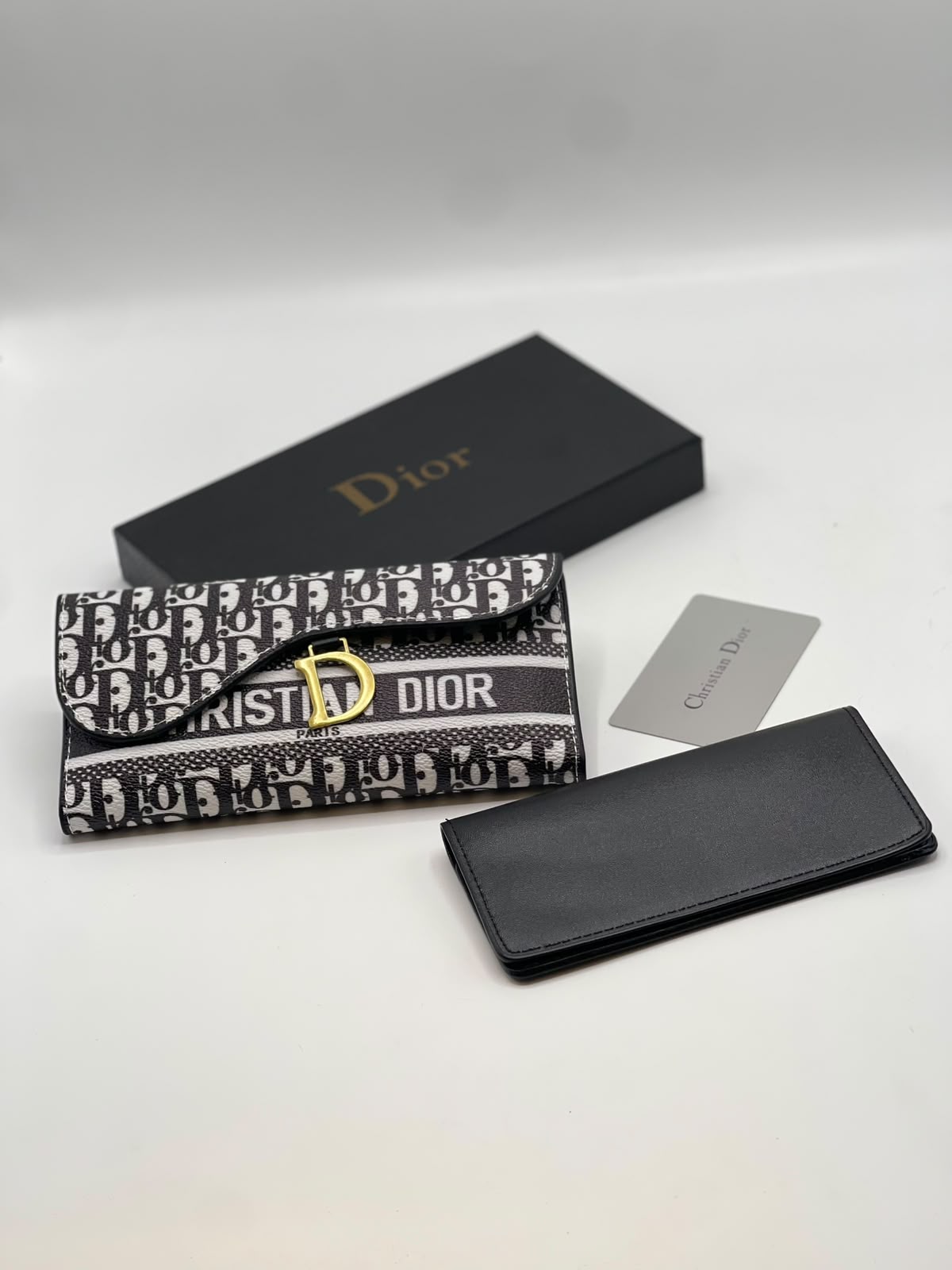 Dior Oblique Slim Saddle Wallet