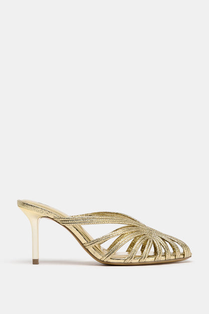 Zara Metallic Stiletto Heels