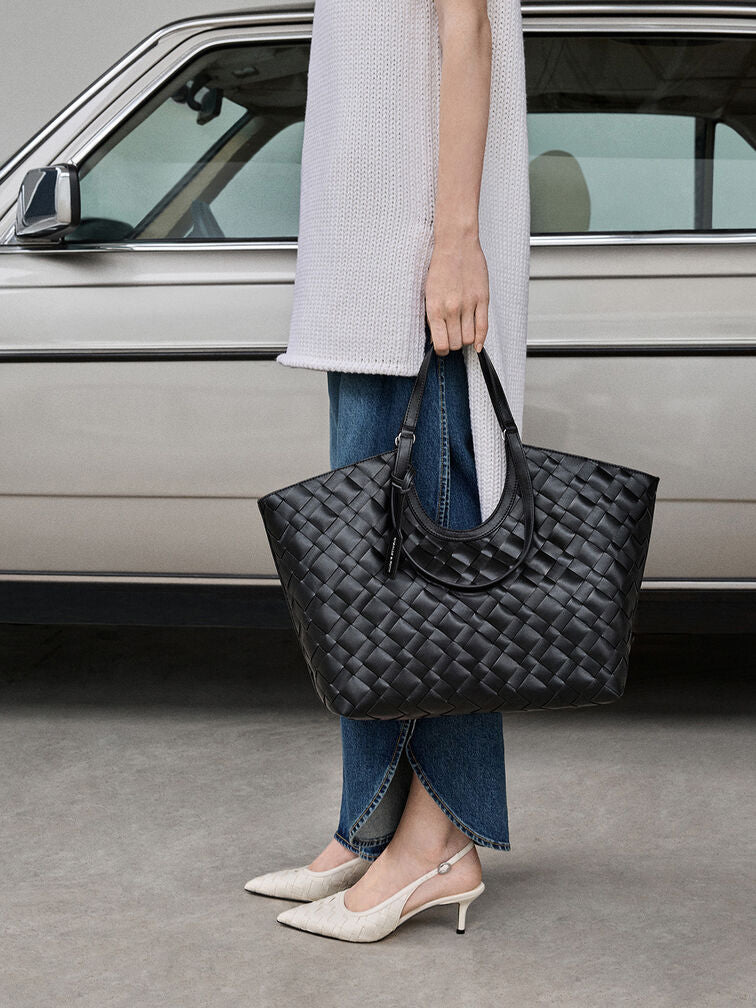 Charles & Keith Ivette Woven Tote Bag