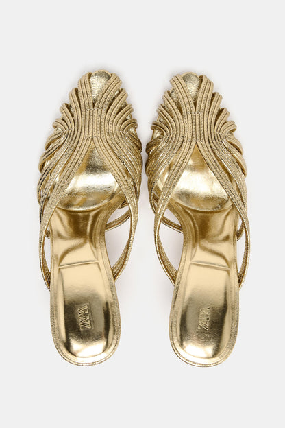 Zara Metallic Stiletto Heels