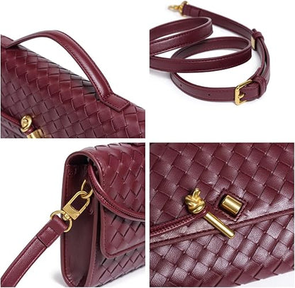 Bottega Veneta Andiamo Burgundy Long Clutch