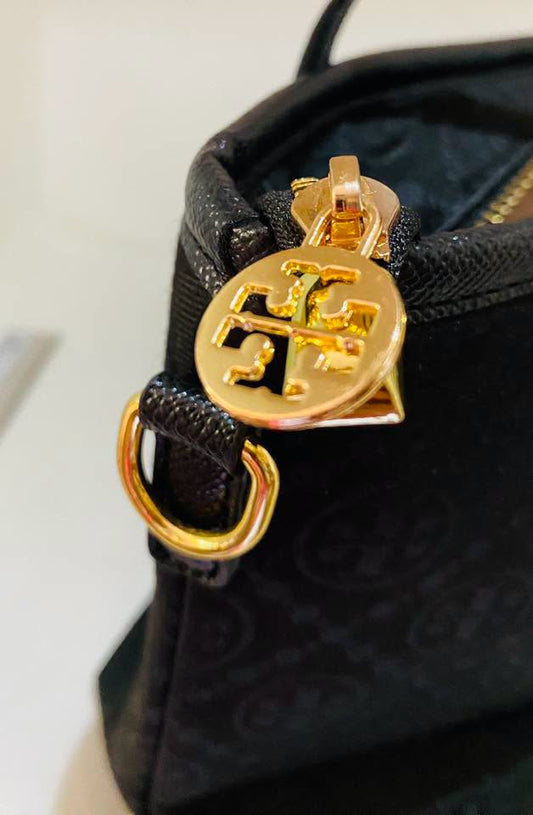 Tory Burch T Monogram Zip Tote Bag with box