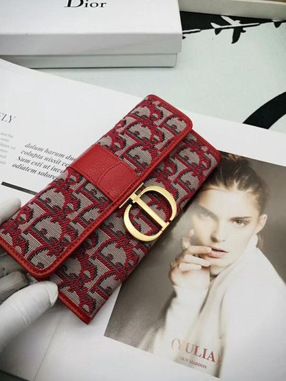 Christian Dior 30 Montaigne Long Wallet – Red