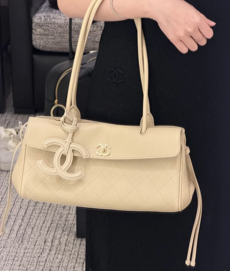 Chanel Grained Calfskin Bag With Brand Box