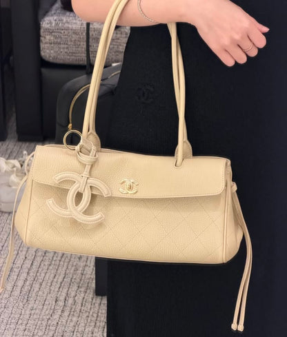 Chanel Grained Calfskin Bag With Brand Box