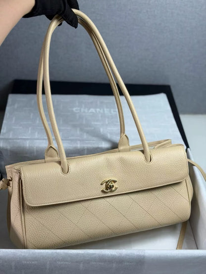 Chanel Grained Calfskin Bag With Brand Box