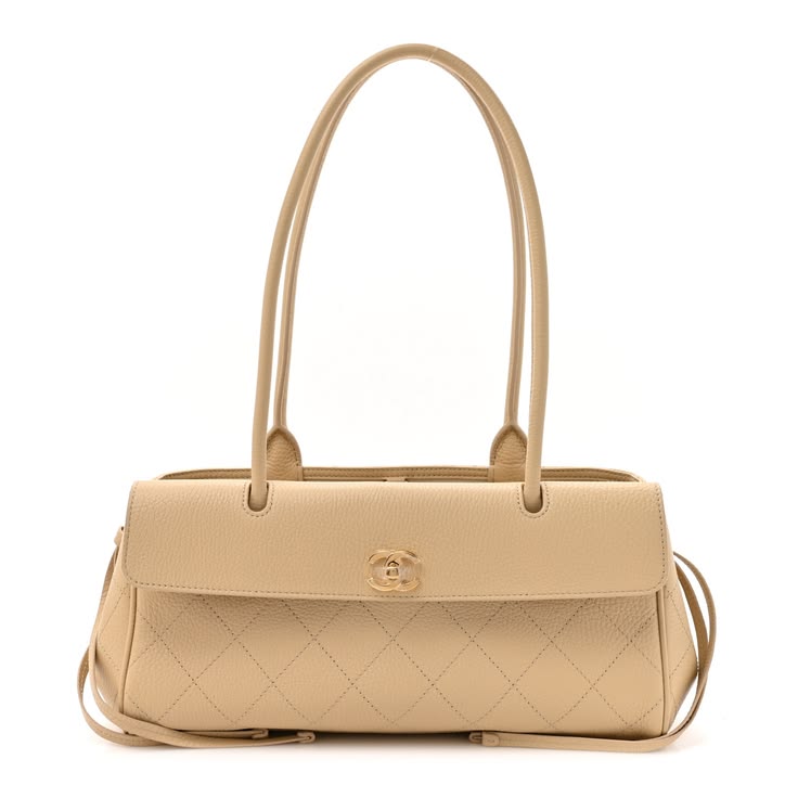 Chanel Grained Calfskin Bag With Brand Box