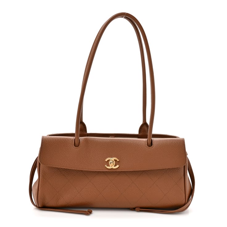 Chanel Grained Calfskin Bag With Brand Box