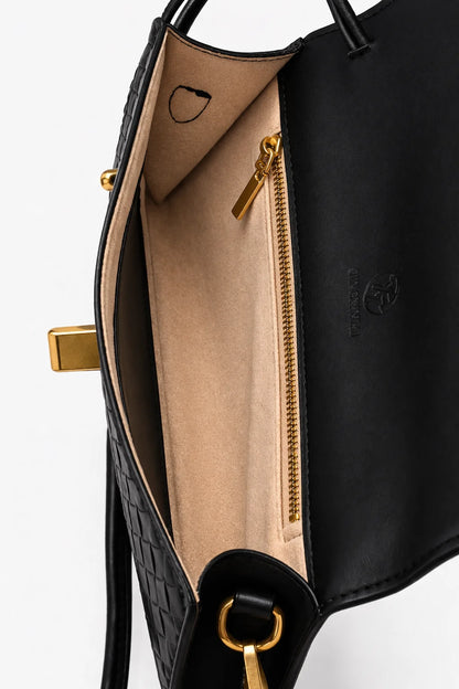 Bottega Veneta Andiamo Black Long Clutch With Box