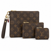 LV Monogram Signature Canvas Trio Wristlet Pouch Set With Box