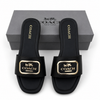 COACH Evy Leather Slip-On Sandals
