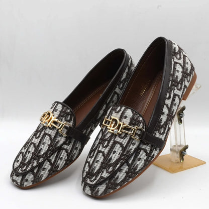 Dior Oblique Monogram Loafers Brown