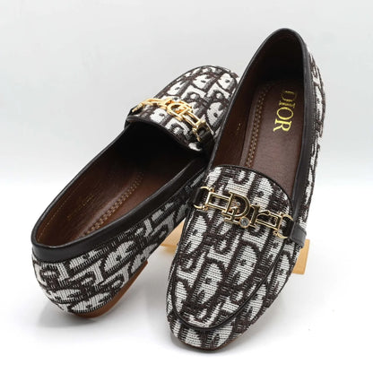 Dior Oblique Monogram Loafers Brown