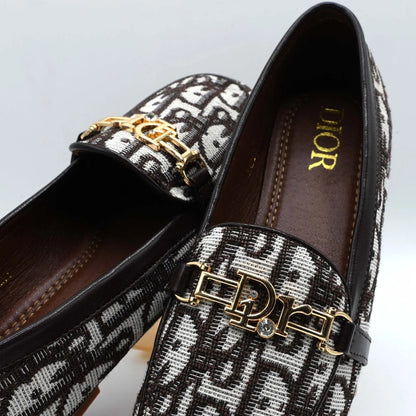 Dior Oblique Monogram Loafers Brown
