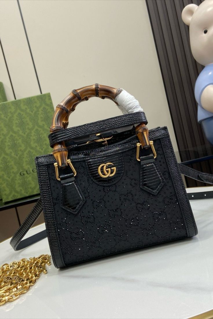 Gucci Diana Crystal Mini Tote