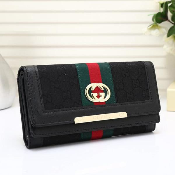 GUCCI Web CanvasLong Ladies Wallet