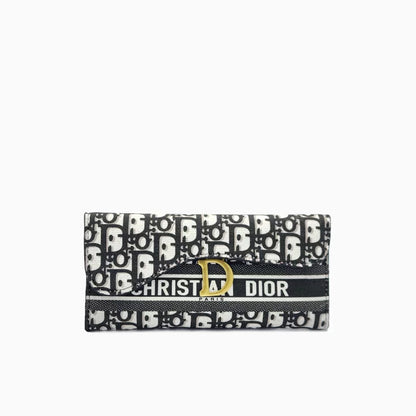 Dior Oblique Slim Saddle Wallet