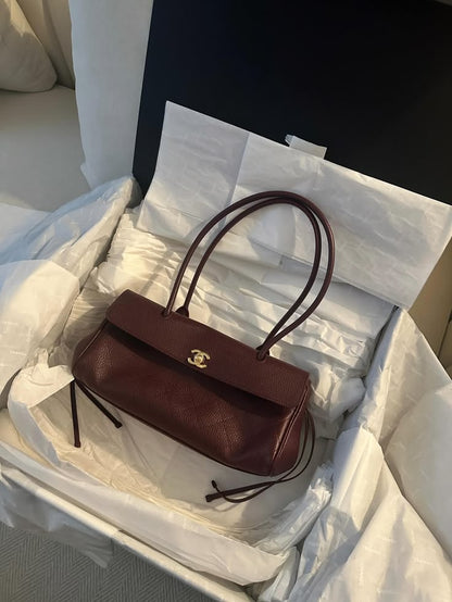 Chanel Grained Calfskin Bag With Brand Box