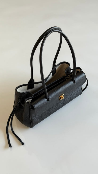 Chanel Grained Calfskin Bag With Brand Box