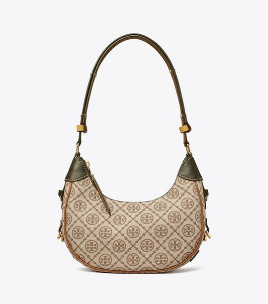 Tory Burch T Monogram Crescent Bag with Box