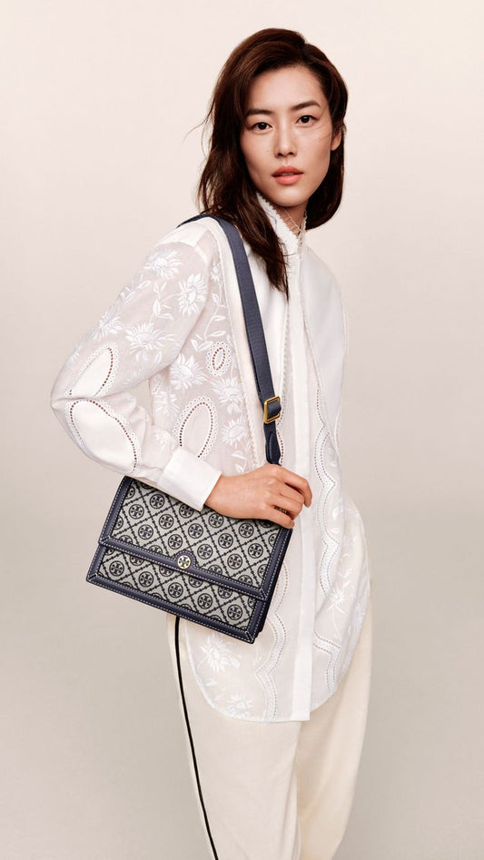 Tory Burch T Monogram Jacquard Shoulder Bag