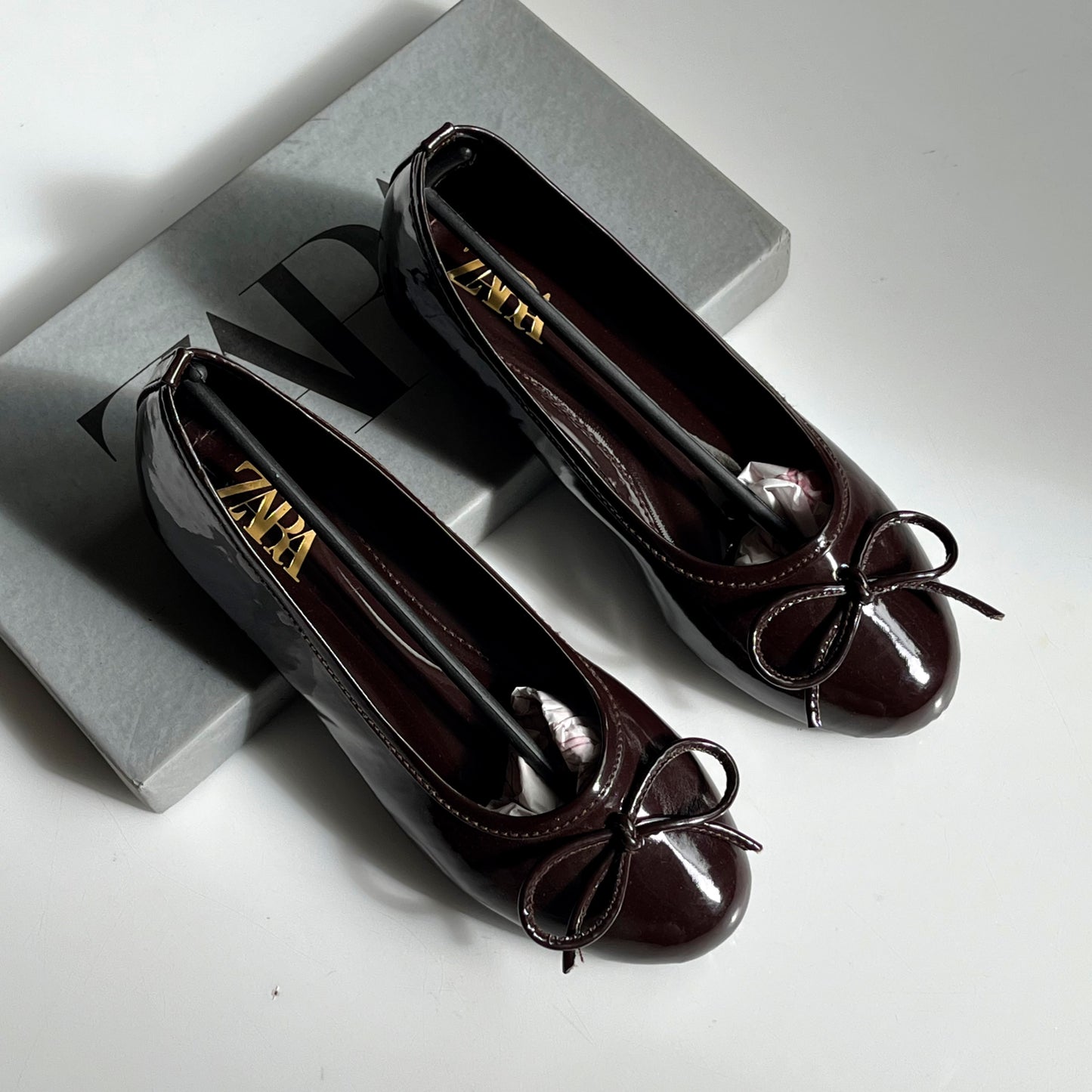ZARA Patent Leather Ballet Flats