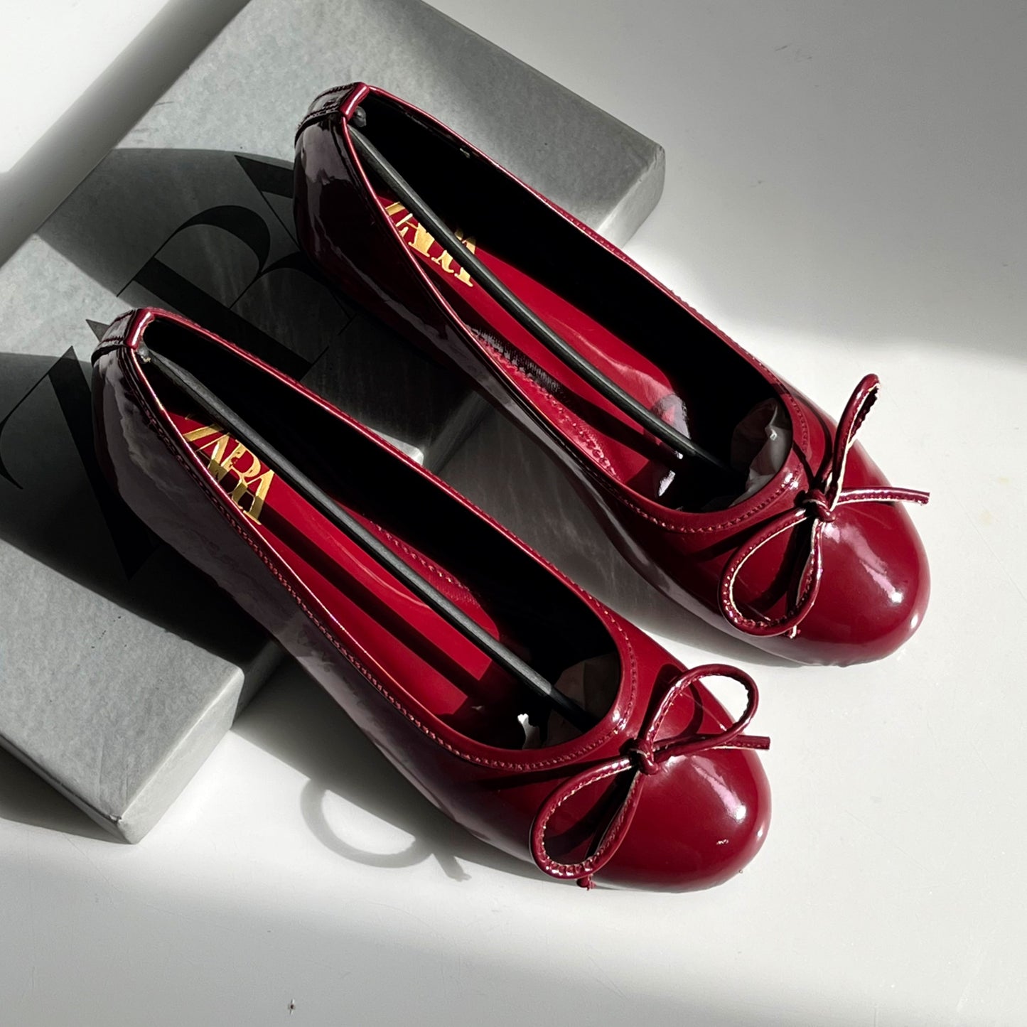 ZARA Patent Leather Ballet Flats