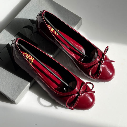ZARA Patent Leather Ballet Flats