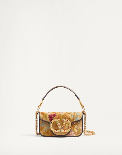 Valentino Garavani Vain Floral Embroidered Shoulder Bag