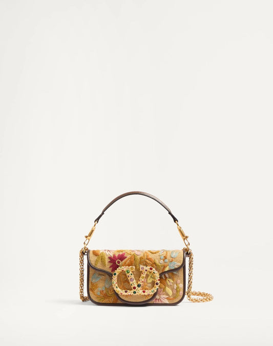 Valentino Garavani Vain Floral Embroidered Shoulder Bag
