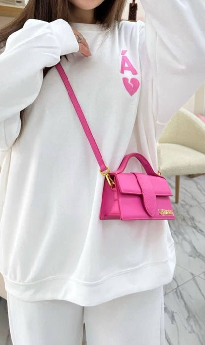 JACQUEMUS Le Grand Bambino Smooth Leather Handbag