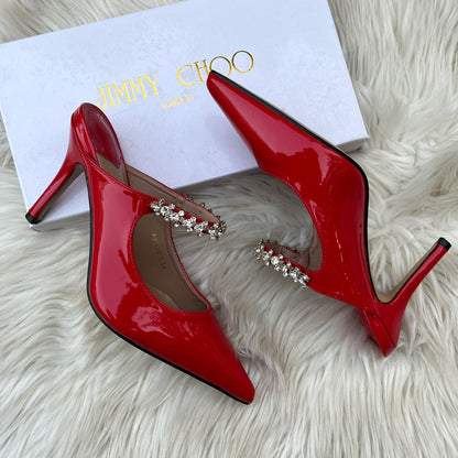 Jimmy Choo Crystal Strap Mules