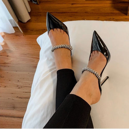Jimmy Choo Crystal Strap Mules