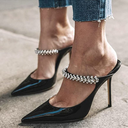 Jimmy Choo Crystal Strap Mules