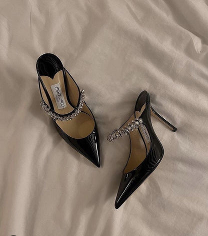 Jimmy Choo Crystal Strap Mules