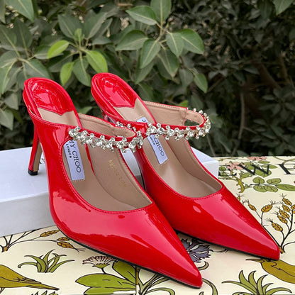 Jimmy Choo Crystal Strap Mules