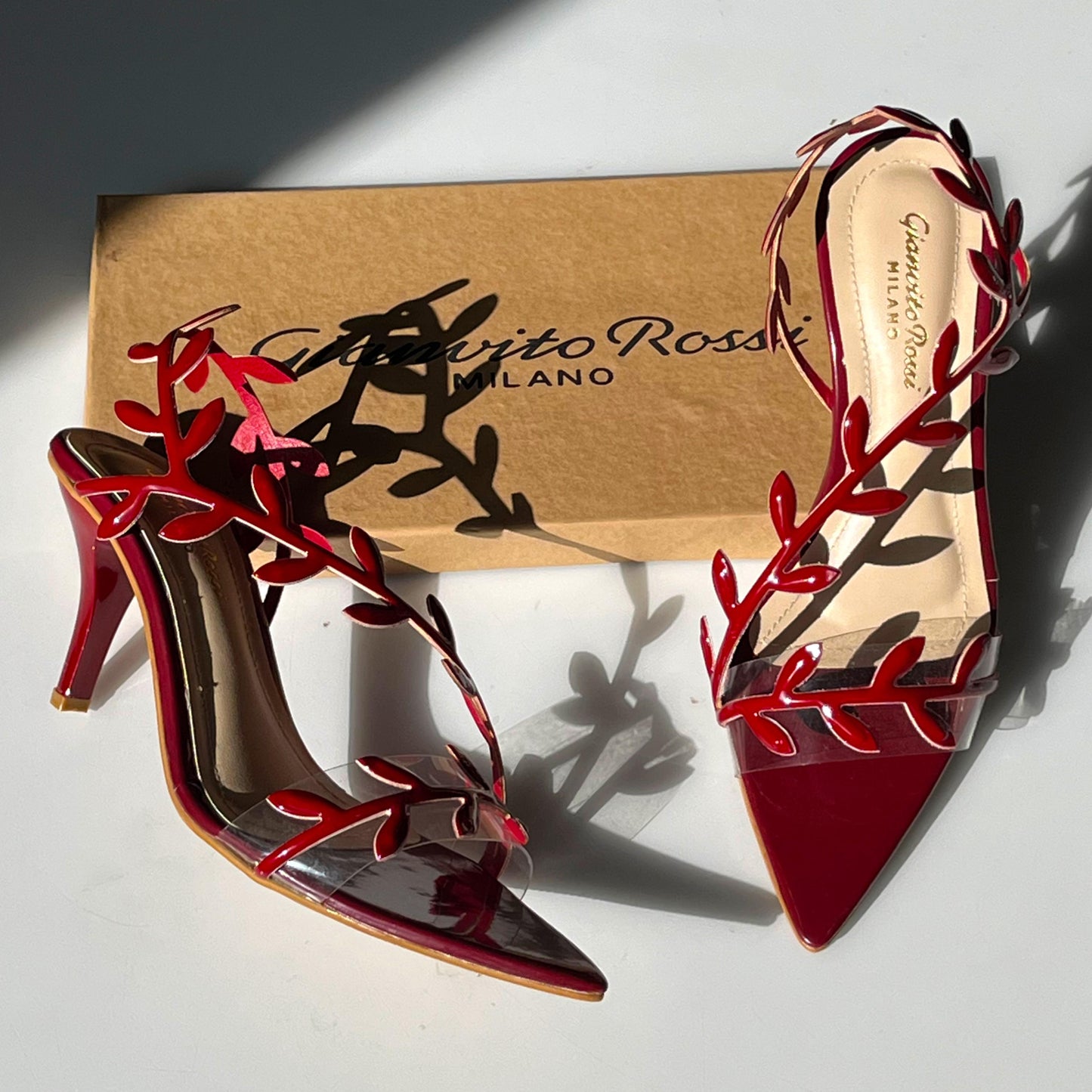 Gianvito Rossi Patent Leaf Sandals