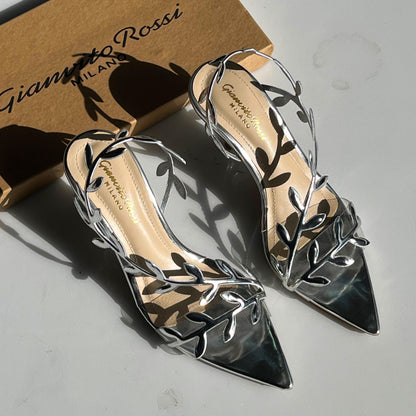 Gianvito Rossi Patent Leaf Sandals