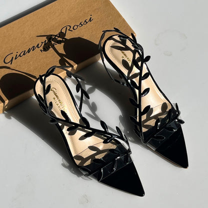 Gianvito Rossi Patent Leaf Sandals