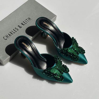Zara Metallic Bow Heels